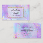 lila Alkoholfarbe Visitenkarte (Vorne/Hinten)