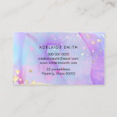 lila Alkoholfarbe Visitenkarte (Rückseite)