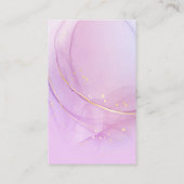 Lila Alkoholtink-Ohrpackkarten Visitenkarte (Rückseite)