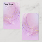 Lila Alkoholtink-Ohrpackkarten Visitenkarte (Vorne/Hinten)