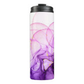 Lila Alkoholtinte mit Goldname Thermosbecher (Vorderseite)