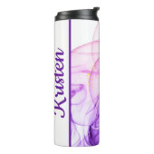 Lila Alkoholtinte mit Goldname Thermosbecher (Nach links gedreht)