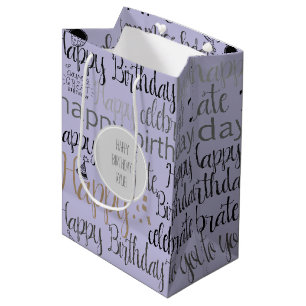 Lila Alles Gute zum Geburtstag Mittlere Geschenktüte