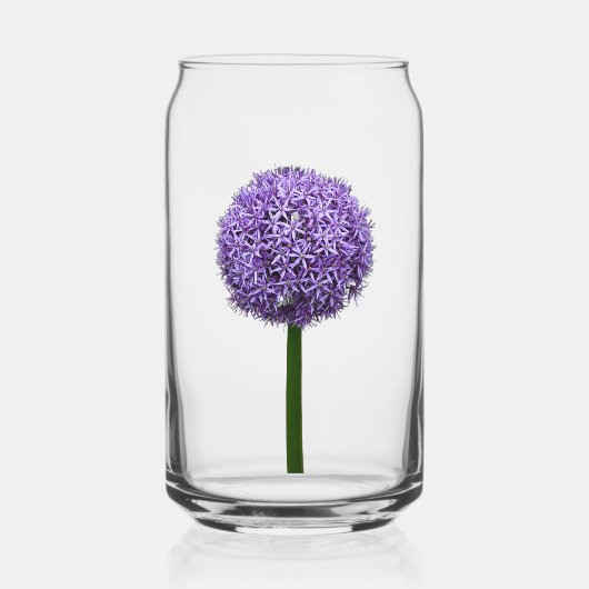 Lila Allium Bloom Floral Dosenglas (Vorderseite)
