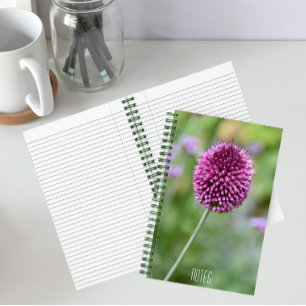 Lila Allium Blume Bloom Floral Notizblock