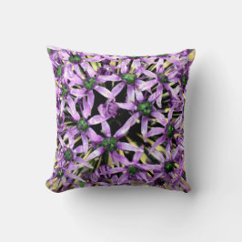 Lila Allium Blume Cushion Kissen