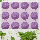 Lila Allium Blume Floral Housewarming Geschirrtuch (Gefaltet)