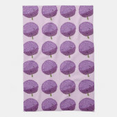 Lila Allium Blume Floral Housewarming Geschirrtuch (Vertikal)