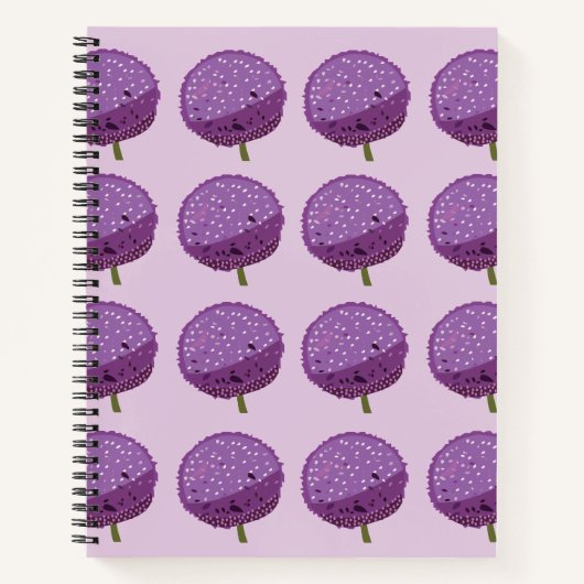 Lila Allium Blume Floral Notizblock (Vorderseite)