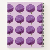 Lila Allium Blume Floral Notizblock (Rückseite)