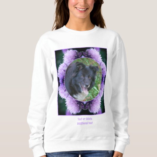 Lila Allium Personalisiert Ihr eigenes Foto gestal Sweatshirt (Vorderseite)