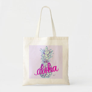 Lila Aloha Ananas-Taschen-Tasche Tragetasche