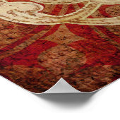 Lila Alpacas Amber Owl Art Poster (Ecke)