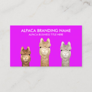 Lila-Alpaka-Tier Visitenkarte