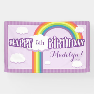 Lila Alters-Regenbogenwolke Geburtstagsbanner Banner