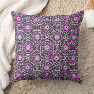 Lila altes islamisches Mandala-Muster Kissen