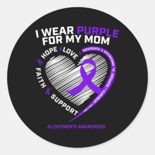 Lila Alzheimer Awareness Products Mama Runder Aufkleber