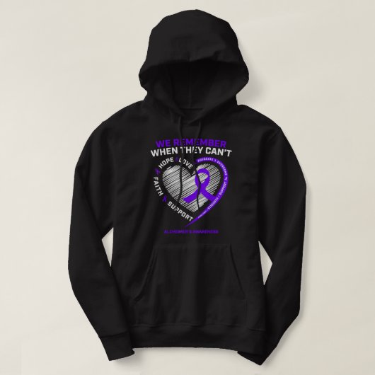 Lila Alzheimer Awareness Products Women Men Gra Hoodie (Design vorne)