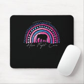 Lila Alzheimer End Awareness Rainbow Elephan Mousepad (Mit Mouse)