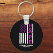 Lila Alzheimer-Krankheit Sensibilisierung für die Schlüsselanhänger (Rückseite)
