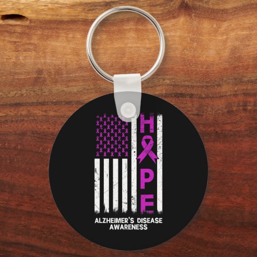 Lila Alzheimer-Krankheit Sensibilisierung für die Schlüsselanhänger (Vorderseite)