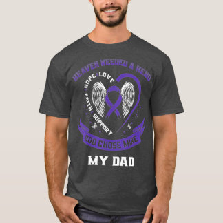Lila Alzheimers Awareness Vater Herzwings T-Shirt