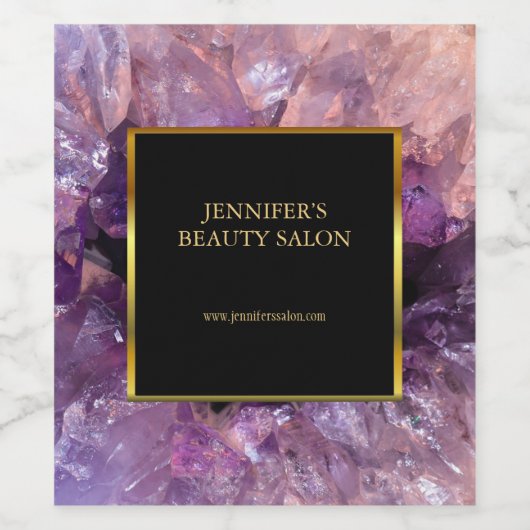 Lila Amethyst berufliche Werbeaktion Weinetikett (Einzelnes Label)