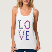 Lila Amethyst & Blue Sapphire Liebe Tank Top (Vorderseite)