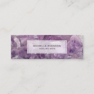 Lila Amethyst Boho Crystal Spiritual Mini Visitenkarte