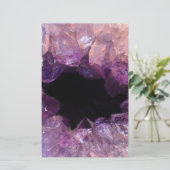 Lila Amethyst Briefpapier (Stehend Vorderseite)