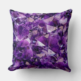Lila Amethyst Crystal Gemstone Kissen