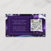 Lila Amethyst Crystal Gemstone Luxus Elegante Visitenkarte (Rückseite)