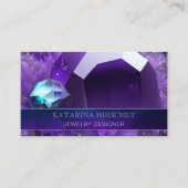Lila Amethyst Crystal Gemstone Luxus Elegante Visitenkarte (Vorderseite)