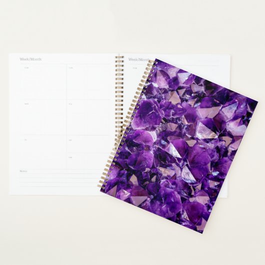 Lila Amethyst Crystal Gemstone Planer Kalender (Anzeige)