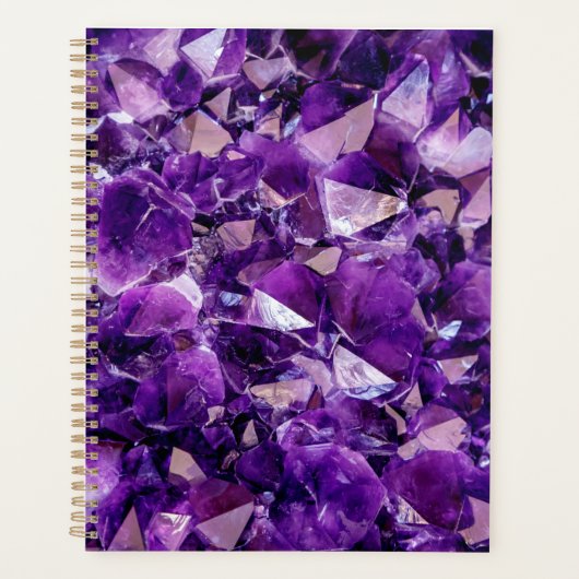 Lila Amethyst Crystal Gemstone Planer Kalender (Vorderseite)