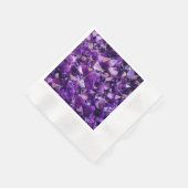 Lila Amethyst Crystal Geode Gems Paper Napkin Serviette (Ecke)