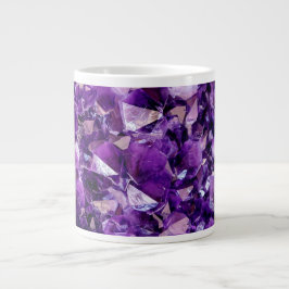 Lila Amethyst Crystal Geode Gemstone Februar Jumbo-Tasse