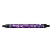 Lila Amethyst Crystal Geode Gemstone Pen Kugelschreiber (Vorderseite)