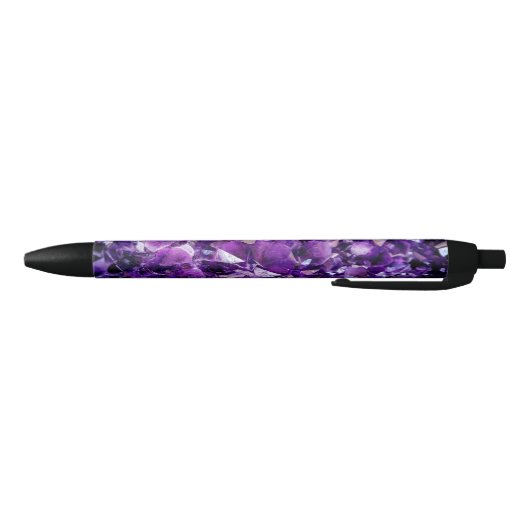 Lila Amethyst Crystal Geode Gemstone Pen Kugelschreiber (Unterseite)