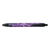 Lila Amethyst Crystal Geode Gemstone Pen Kugelschreiber (Rückseite)