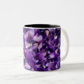 Lila Amethyst Crystal Geode Gemstone Tasse (VorderseiteRechts)