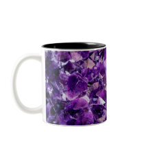Lila Amethyst Crystal Geode Gemstone Tasse