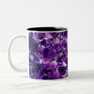 Lila Amethyst Crystal Geode Gemstone Tasse
