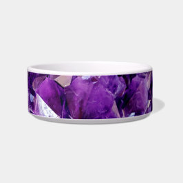 Lila Amethyst Crystal Geode Keramik Dog Bowl Napf