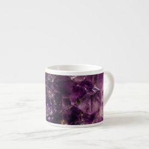 Lila Amethyst Crystal Quartz Energiepmuster Espressotasse