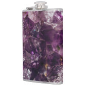 Lila Amethyst Crystal Quartz Energiepmuster Flachmann (Links)