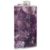 Lila Amethyst Crystal Quartz Energiepmuster Flachmann (Rechts)
