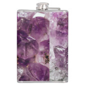 Lila Amethyst Crystal Quartz Energiepmuster Flachmann (Rückseite)