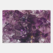 Lila Amethyst Crystal Quartz Energiepmuster Geschenkpapier Set (Vorderseite 3)