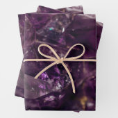 Lila Amethyst Crystal Quartz Energiepmuster Geschenkpapier Set (Beispiel)
